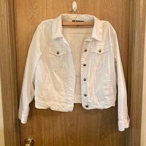 Torrid White Denim Button up Jacket Size 1